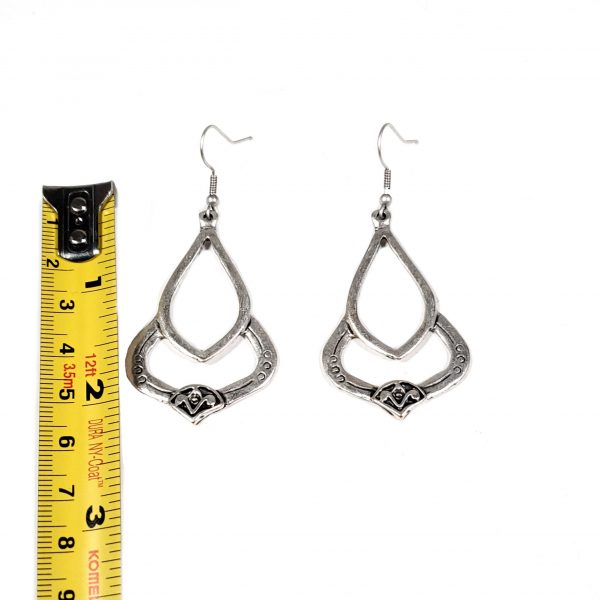 Hand Made Pewter Earrings Plated in 925 Silver - SKU# ZE-120 - Image 2