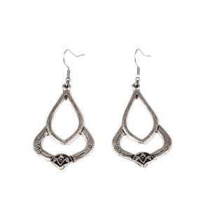Hand Made Pewter Earrings Plated in 925 Silver - SKU# ZE-120