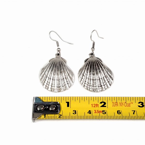 Hand Made Pewter Earrings Plated in 925 Silver - SKU# ZE-133 - Image 2