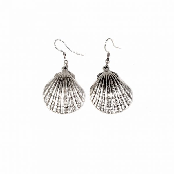 Hand Made Pewter Earrings Plated in 925 Silver - SKU# ZE-133