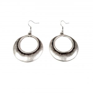 Hand Made Pewter Earrings Plated in 925 Silver - SKU# ZE-137