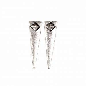 Hand Made Pewter Earrings Plated in 925 Silver - SKU# ZE-292
