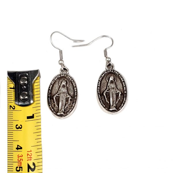 Hand Made Pewter Earrings Plated in 925 Silver - SKU# ZE-415 - Image 2