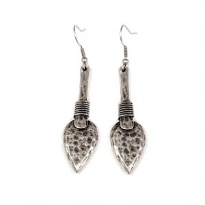 Hand Made Pewter Earrings Plated in 925 Silver - SKU# ZE-421