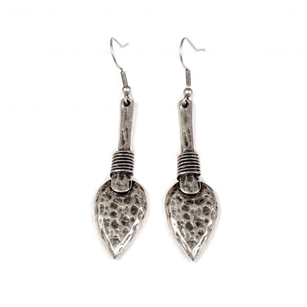 Hand Made Pewter Earrings Plated in 925 Silver - SKU# ZE-421