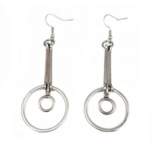 Hand Made Pewter Earrings Plated in 925 Silver - SKU# ZE-434