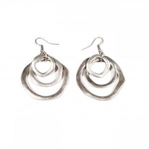 Hand Made Pewter Earrings Plated in 925 Silver - SKU# ZE-440