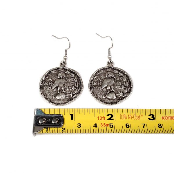 Hand Made Pewter Earrings Plated in 925 Silver - SKU# ZE-476 - Image 2