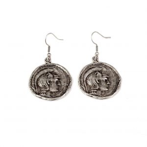 Hand Made Pewter Earrings Plated in 925 Silver - SKU# ZE-476