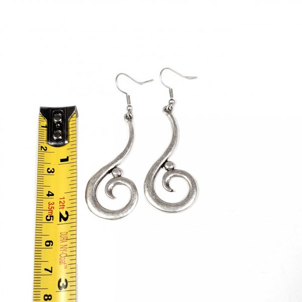 Hand Made Pewter Earrings Plated in 925 Silver - SKU# ZE-502 - Image 2