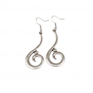 Hand Made Pewter Earrings Plated in 925 Silver - SKU# ZE-502