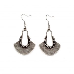Hand Made Pewter Earrings Plated in 925 Silver - SKU# ZE-567