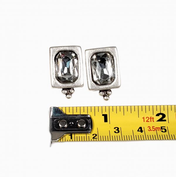 Hand Made Pewter Earrings Plated in 925 Silver - SKU# ZE-628 - Image 2