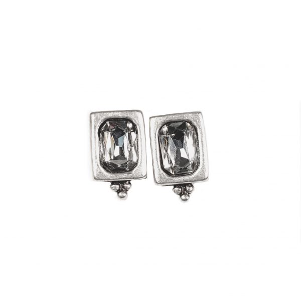 Hand Made Pewter Earrings Plated in 925 Silver - SKU# ZE-628