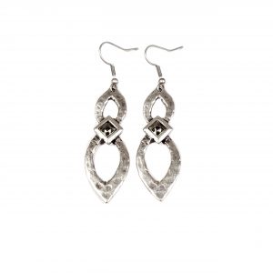Hand Made Pewter Earrings Plated in 925 Silver - SKU# ZE-689G