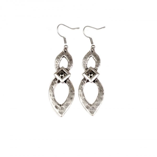 Hand Made Pewter Earrings Plated in 925 Silver - SKU# ZE-689G