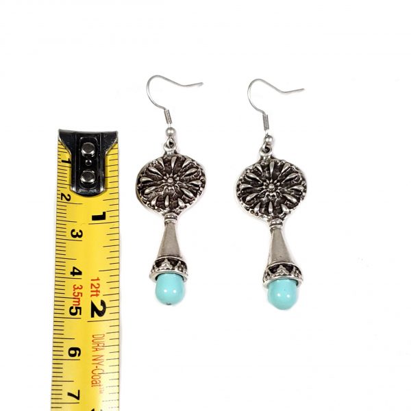 Hand Made Pewter Earrings Plated in 925 Silver - SKU# ZEP-009 - Image 2