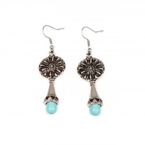 Hand Made Pewter Earrings Plated in 925 Silver - SKU# ZEP-009
