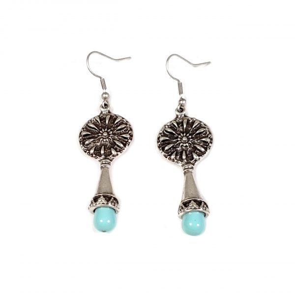 Hand Made Pewter Earrings Plated in 925 Silver - SKU# ZEP-009