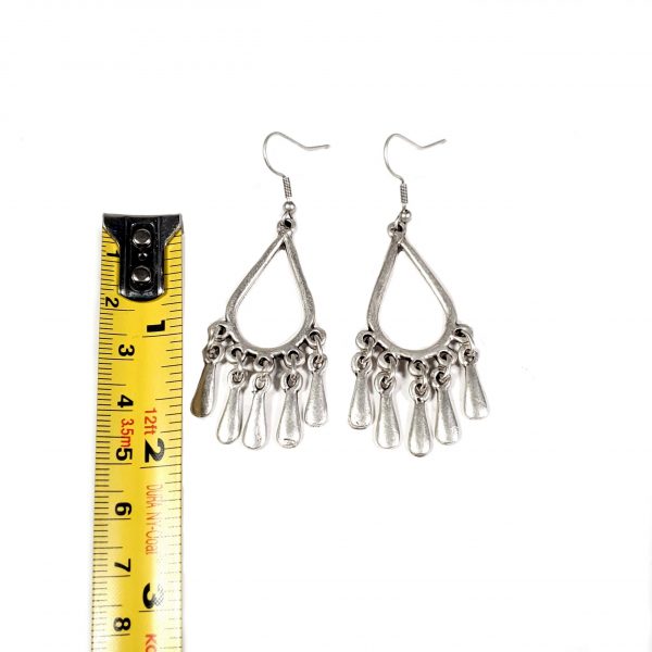 Hand Made Pewter Earrings Plated in 925 Silver - SKU# ZEP-013 - Image 2