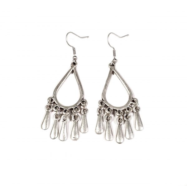 Hand Made Pewter Earrings Plated in 925 Silver - SKU# ZEP-013