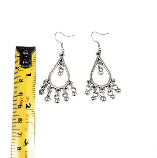Hand Made Pewter Earrings Plated in 925 Silver - SKU# ZEP-020 - Image 2