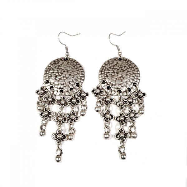 Hand Made Pewter Earrings Plated in 925 Silver - SKU# ZEP-035