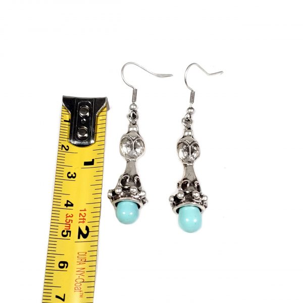 Hand Made Pewter Earrings Plated in 925 Silver - SKU# ZESP-008 - Image 2