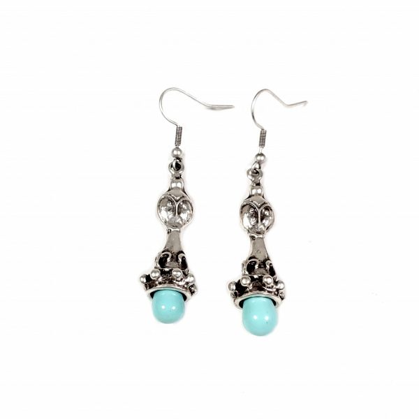 Hand Made Pewter Earrings Plated in 925 Silver - SKU# ZESP-008