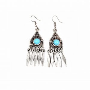 Hand Made Pewter Earrings Plated in 925 Silver - SKU# ZESP-044