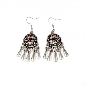 Hand Made Pewter Earrings Plated in 925 Silver - SKU# ZESP-046