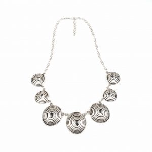 Hand Made Pewter Necklace Plated in 925 Silver - SKU# ZN-044