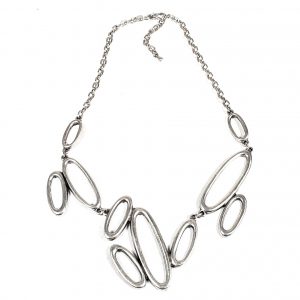 Hand Made Pewter Necklace Plated in 925 Silver - SKU# ZN-054