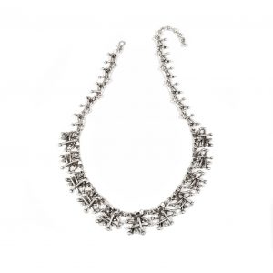 Hand Made Pewter Necklace Plated in 925 Silver - SKU# ZN-084