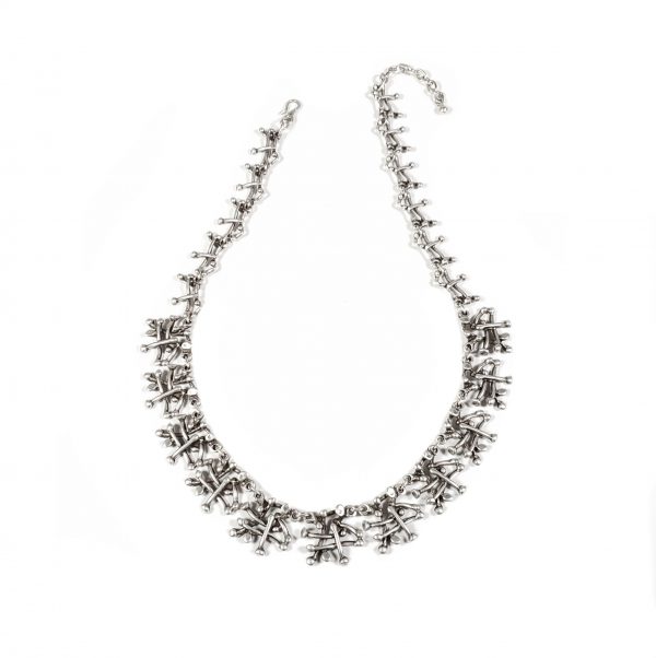 Hand Made Pewter Necklace Plated in 925 Silver - SKU# ZN-084