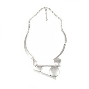 Hand Made Pewter Necklace Plated in 925 Silver - SKU# ZN-173