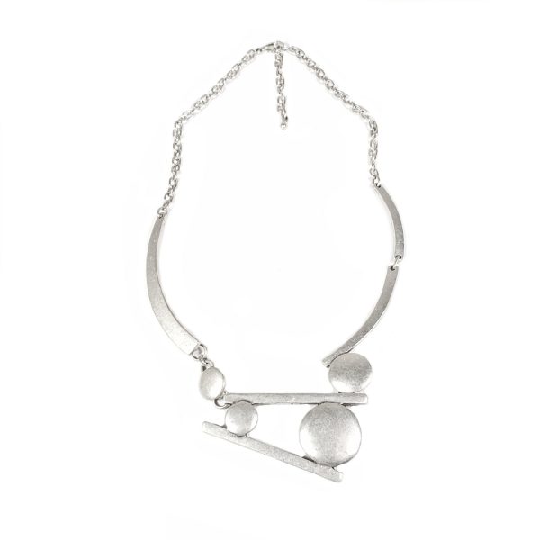 Hand Made Pewter Necklace Plated in 925 Silver - SKU# ZN-173