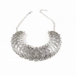 Hand Made Pewter Necklace Plated in 925 Silver - SKU# ZN-180