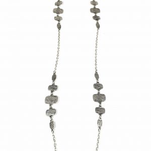 Hand Made Pewter Necklace Plated in 925 Silver - SKU# ZN-196