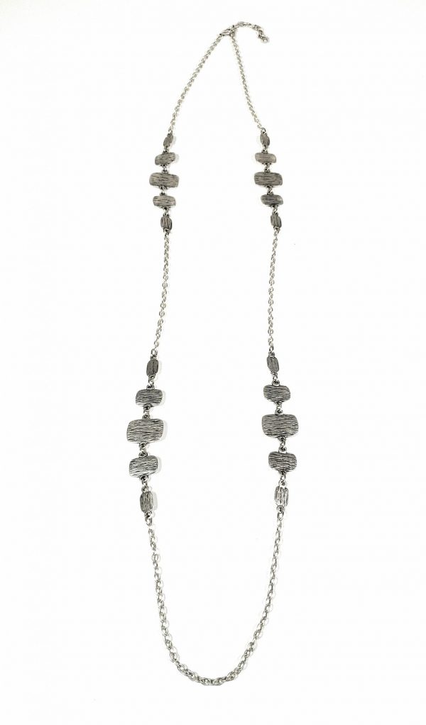 Hand Made Pewter Necklace Plated in 925 Silver - SKU# ZN-196