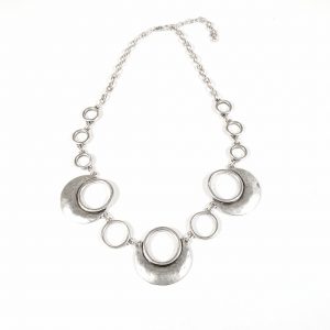 Hand Made Pewter Necklace Plated in 925 Silver - SKU# ZN-218