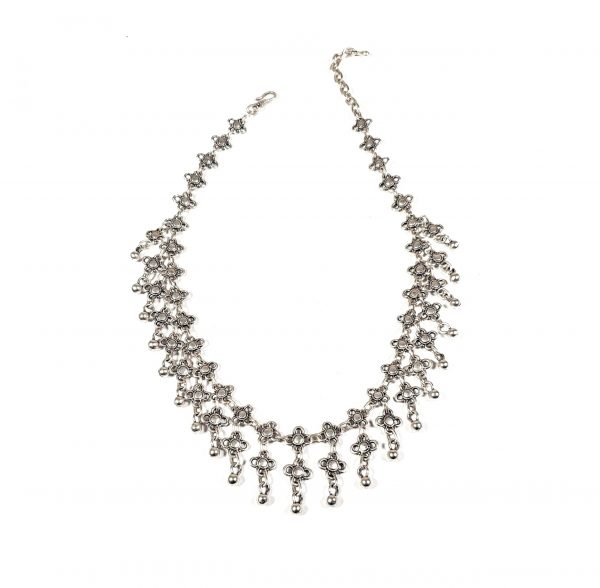 Hand Made Pewter Necklace Plated in 925 Silver - SKU# ZN-228
