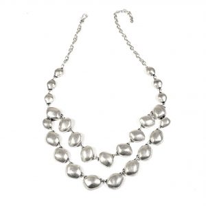 Hand Made Pewter Necklace Plated in 925 Silver - SKU# ZN-232