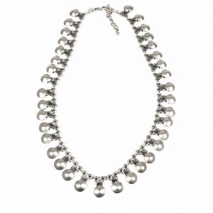 Hand Made Pewter Necklace Plated in 925 Silver - SKU# ZN-297