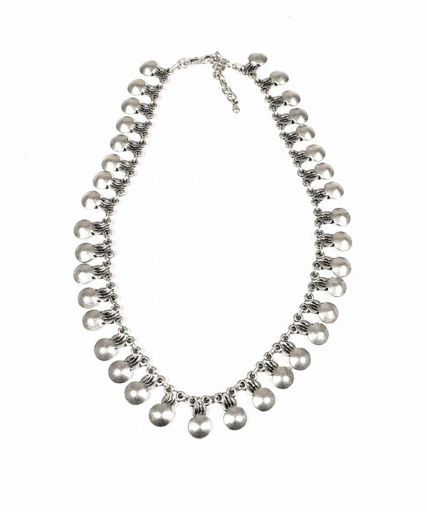 Hand Made Pewter Necklace Plated in 925 Silver - SKU# ZN-297