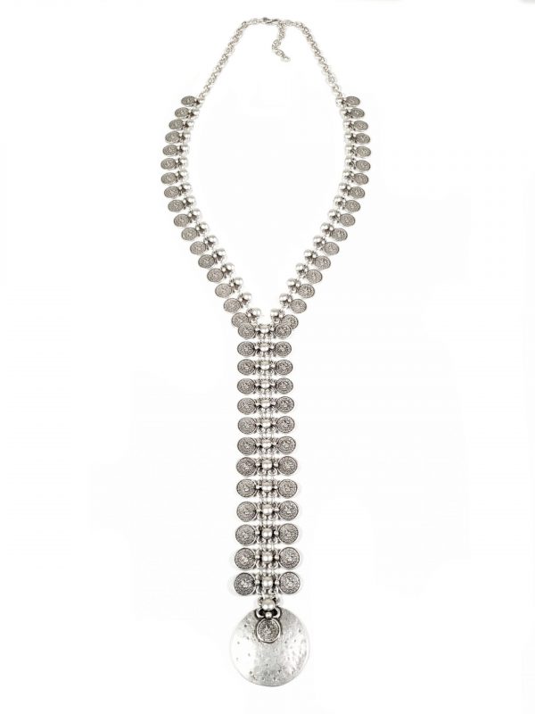 Hand Made Pewter Necklace Plated in 925 Silver - SKU# ZN-302