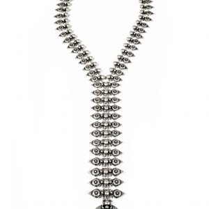 Hand Made Pewter Necklace Plated in 925 Silver - SKU# ZN-308