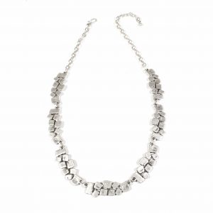 Hand Made Pewter Necklace Plated in 925 Silver - SKU# ZN-309