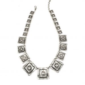 Hand Made Pewter Necklace Plated in 925 Silver - SKU# ZN-314