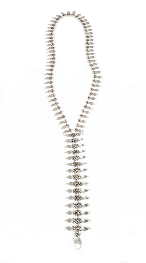 Hand Made Pewter Necklace Plated in 925 Silver - SKU# ZN-655